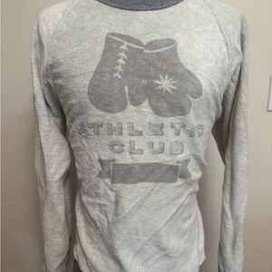 J. Crew Gray Graphic Long Sleeve Shirt